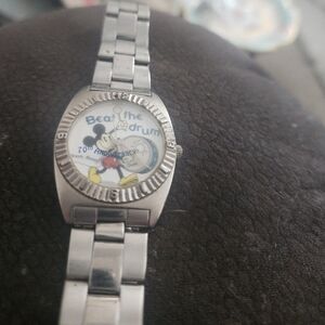 Silver Chronograph Watch with Sporty Design. MICKEY MOUSE 50TH ANIVERSAY.